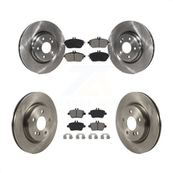Front Rear Disc Brake Rotors And Semi-Metallic Pads Kit For Mercedes-Benz GLA250 CLA250 INFINITI QX30 K8S-102939