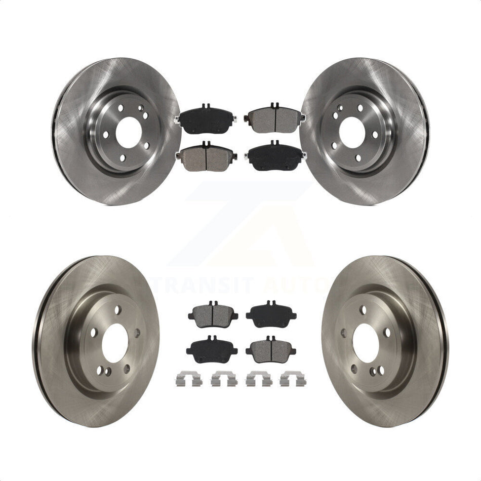 Front Rear Disc Brake Rotors And Semi-Metallic Pads Kit For Mercedes-Benz GLA250 CLA250 INFINITI QX30 K8S-102939 by Transit Auto