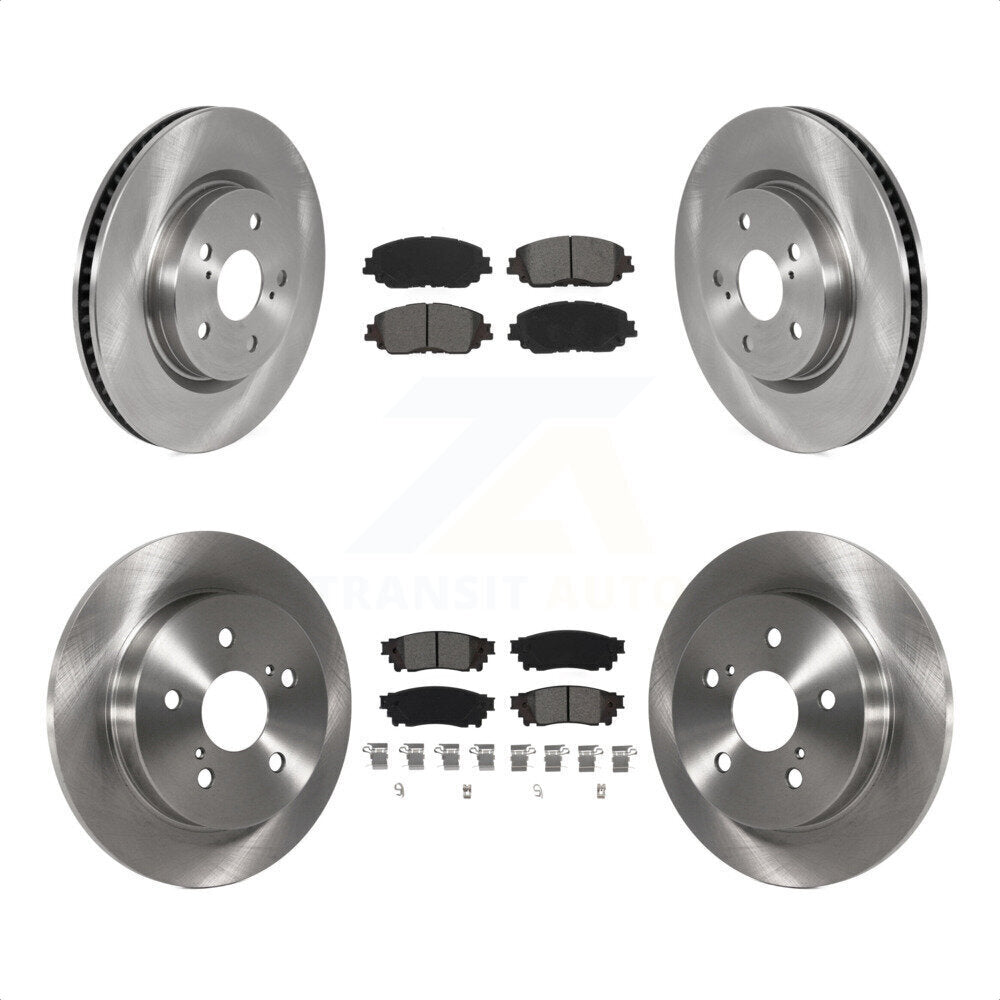 Front Rear Disc Brake Rotors And Semi-Metallic Pads Kit For Toyota Camry RAV4 Lexus ES350 Avalon ES300h UX250h UX200 C-HR ES250 Venza K8S-102955 by Transit Auto