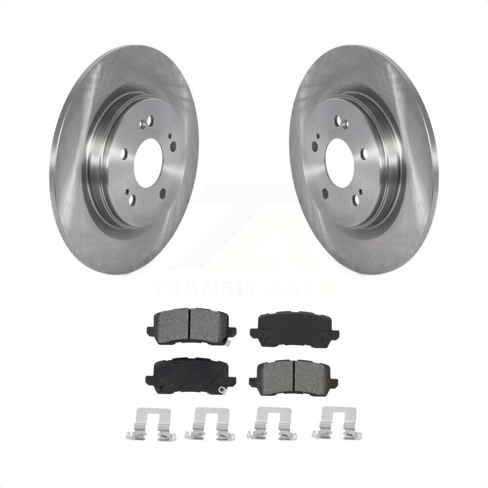 Rear Disc Brake Rotors And Semi-Metallic Pads Kit For 2018-2023 Honda Odyssey K8S-102988 by Transit Auto