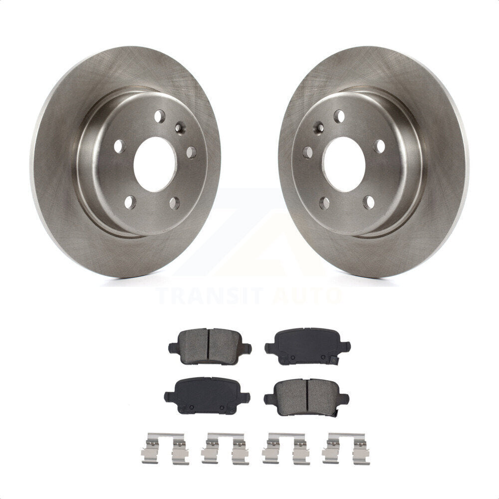 Rear Disc Brake Rotors And Semi-Metallic Pads Kit For Chevrolet Cruze Volt Bolt EV EUV K8S-102993 by Transit Auto