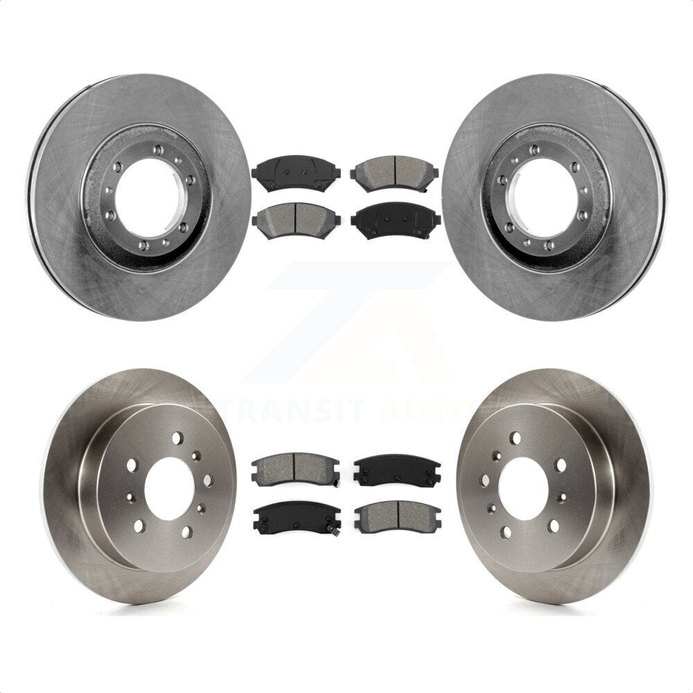 Front Rear Disc Brake Rotors And Semi-Metallic Pads Kit For Buick Century Pontiac Grand Prix Chevrolet Venture Regal Oldsmobile Intrigue Montana Trans Sport K8S-102995 by Transit Auto