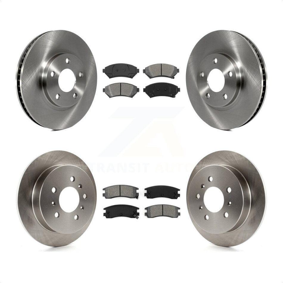 Front Rear Disc Brake Rotors And Semi-Metallic Pads Kit For Chevrolet Impala Monte Carlo Oldsmobile Intrigue K8S-102996 by Transit Auto