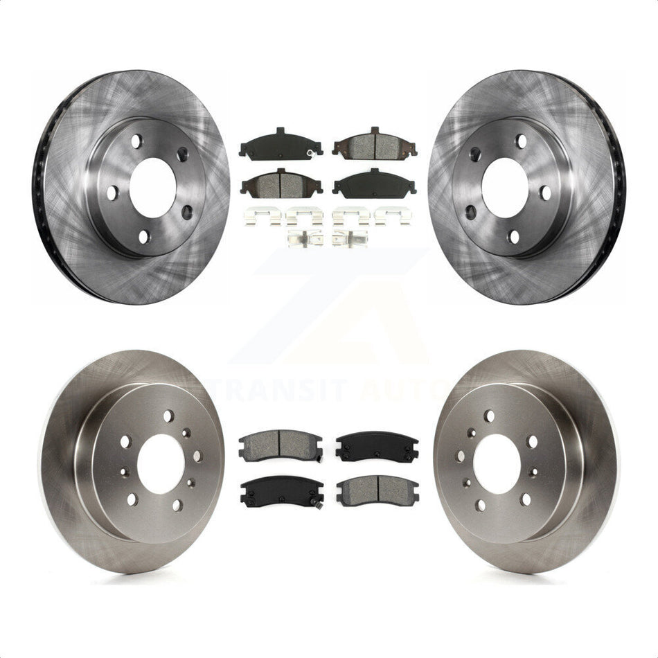 Front Rear Disc Brake Rotors And Semi-Metallic Pads Kit For Pontiac Grand Am Oldsmobile Alero K8S-102997 by Transit Auto