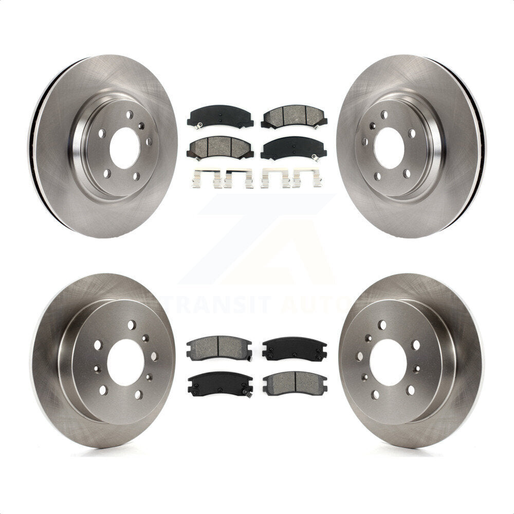 Front Rear Disc Brake Rotors And Semi-Metallic Pads Kit For Buick LaCrosse Allure K8S-103000 by Transit Auto