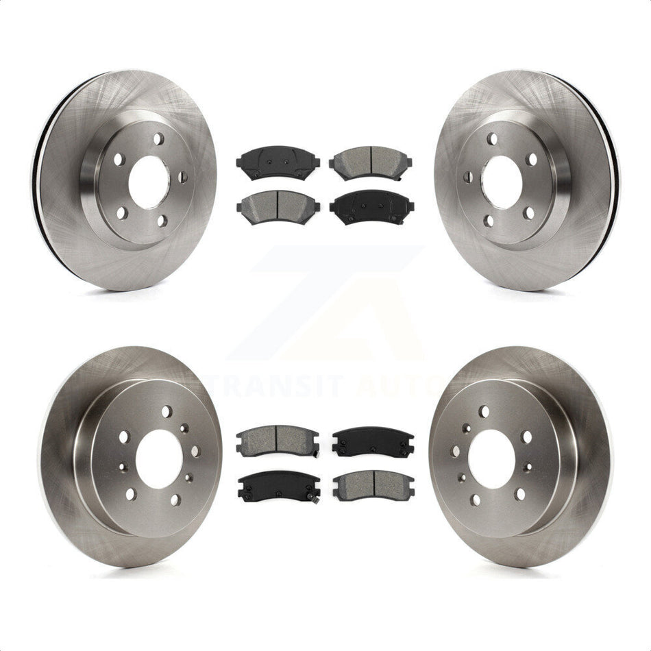 Front Rear Disc Brake Rotors And Semi-Metallic Pads Kit For 2005-2005 Chevrolet Impala Monte Carlo From Chassis/VIN #59143076 K8S-103003 by Transit Auto