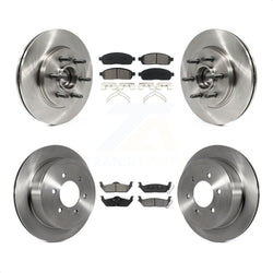 Front Rear Disc Brake Rotors And Semi-Metallic Pads Kit For Ford F-150 Lincoln Mark LT RWD K8S-103087