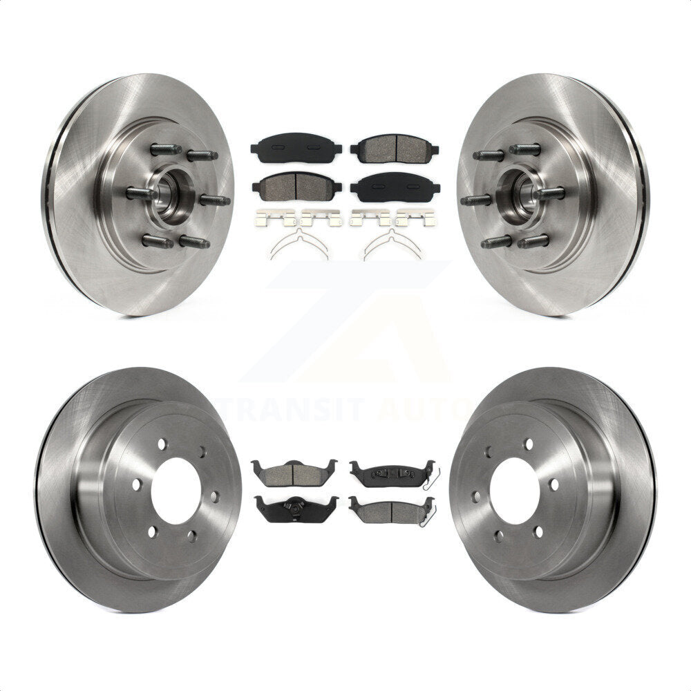 Front Rear Disc Brake Rotors And Semi-Metallic Pads Kit For Ford F-150 Lincoln Mark LT RWD K8S-103087 by Transit Auto