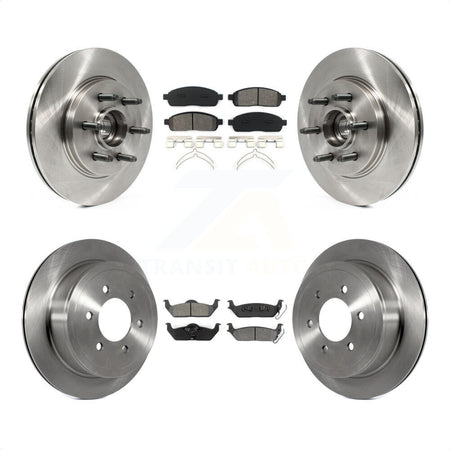 Front Rear Disc Brake Rotors And Semi-Metallic Pads Kit For Ford F-150 Lincoln Mark LT RWD K8S-103087 by Transit Auto