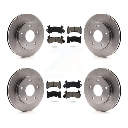 Front Rear Disc Brake Rotors And Semi-Metallic Pads Kit For Cadillac Eldorado Buick Riviera Seville Oldsmobile Toronado K8S-103124 by Transit Auto