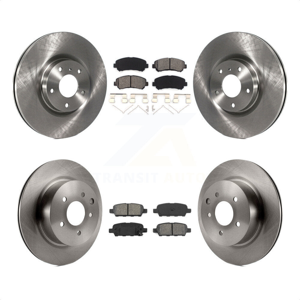 Front Rear Disc Brake Rotors And Semi-Metallic Pads Kit For Nissan Maxima K8S-103139 by Transit Auto