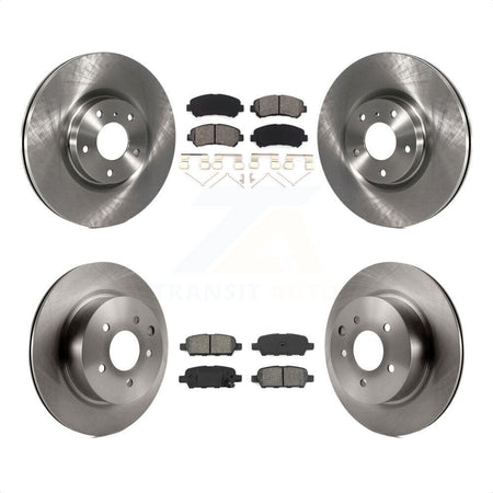 Front Rear Disc Brake Rotors And Semi-Metallic Pads Kit For Nissan Maxima K8S-103139 by Transit Auto