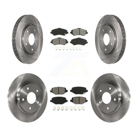 Front Rear Disc Brake Rotors And Semi-Metallic Pads Kit For Dodge Grand Caravan Chrysler Town & Country Journey Ram C/V Volkswagen Routan K8S-103145 by Transit Auto