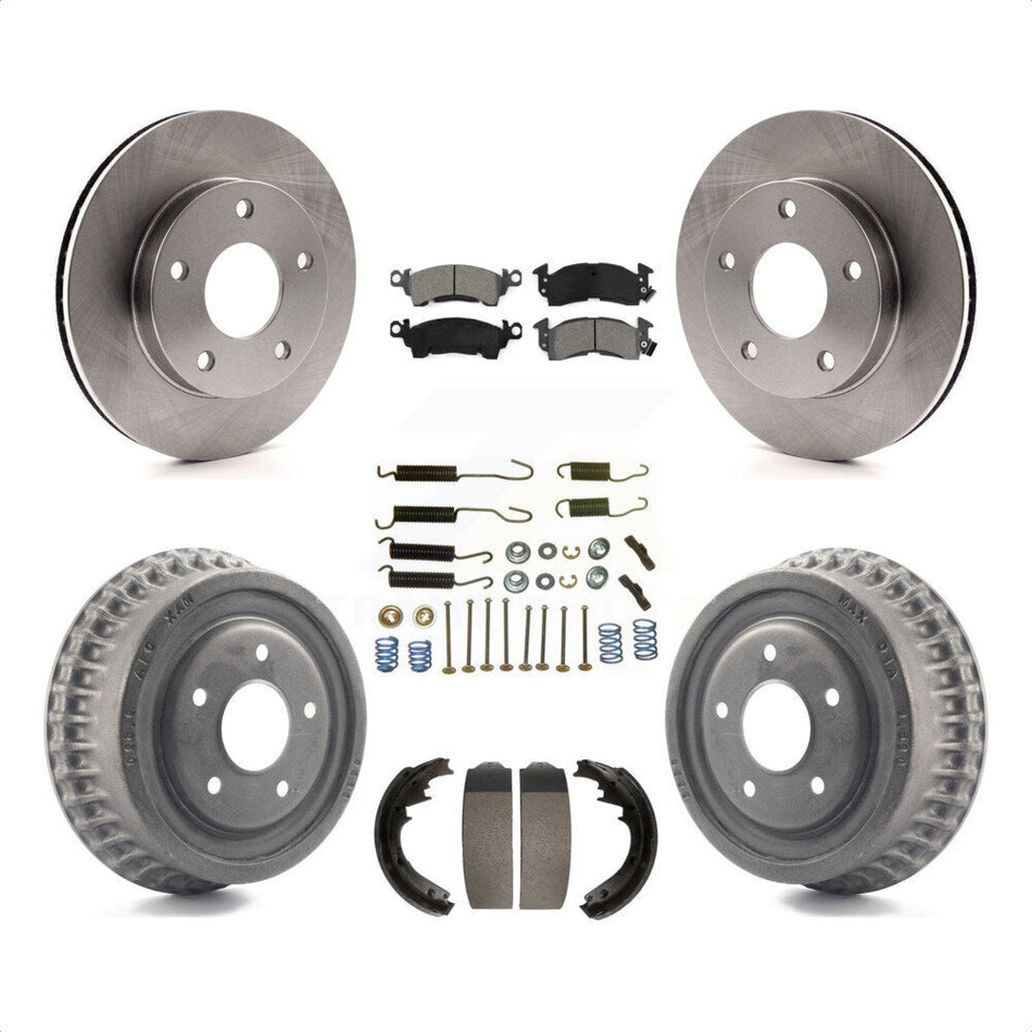 Front Rear Disc Brake Rotors Semi-Metallic Pads And Drum Kit (7Pc) For GMC Jimmy K8S-103146 by Transit Auto