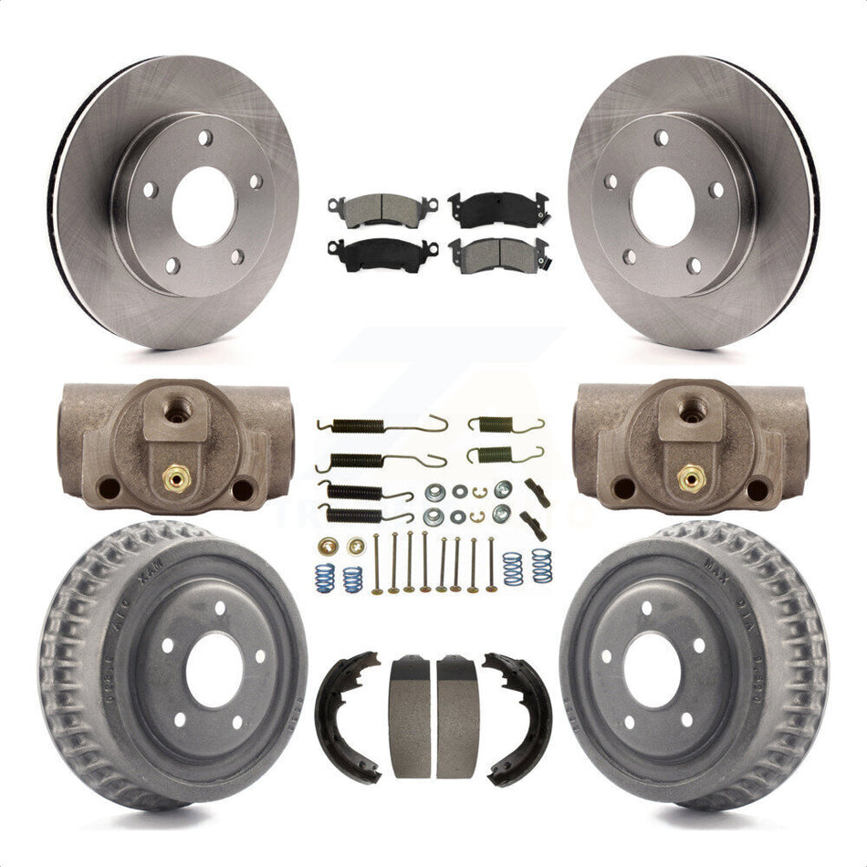 Front Rear Disc Brake Rotors Semi-Metallic Pads And Drum Kit (9Pc) For GMC Jimmy K8S-103147 by Transit Auto