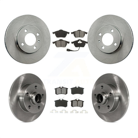 Front Rear Disc Brake Rotors And Semi-Metallic Pads Kit For 1996-1997 Volkswagen Jetta 2.8L With 256mm Diameter Rotor K8S-103155 by Transit Auto