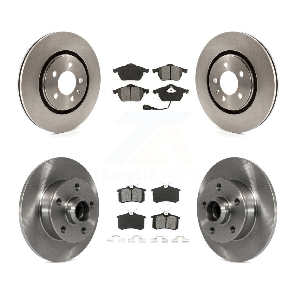 Front Rear Disc Brake Rotors And Semi-Metallic Pads Kit For 1996 Volkswagen Passat 2.8L K8S-103156 by Transit Auto