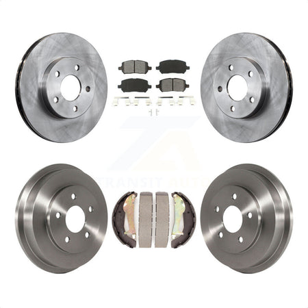 Front Rear Disc Brake Rotors Semi-Metallic Pads And Drum Kit For Chevrolet Cobalt Pontiac G5 K8S-103191 by Transit Auto