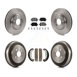 Front Rear Disc Brake Rotors Semi-Metallic Pads And Drum Kit For 2006 Pontiac Pursuit With Brakes K8S-103194