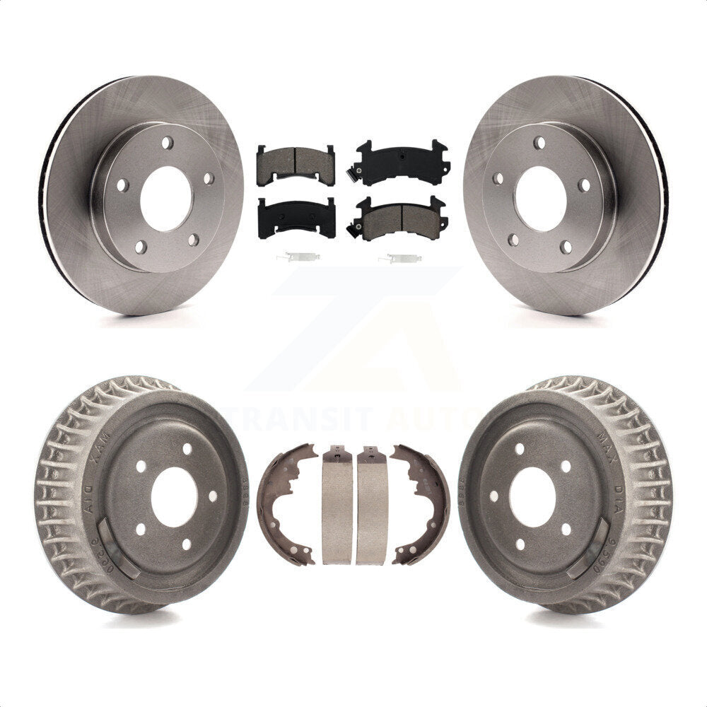 Front Rear Disc Brake Rotors Semi-Metallic Pads And Drum Kit For Chevrolet S10 GMC Sonoma Blazer Jimmy Oldsmobile Bravada Typhoon K8S-103196 by Transit Auto