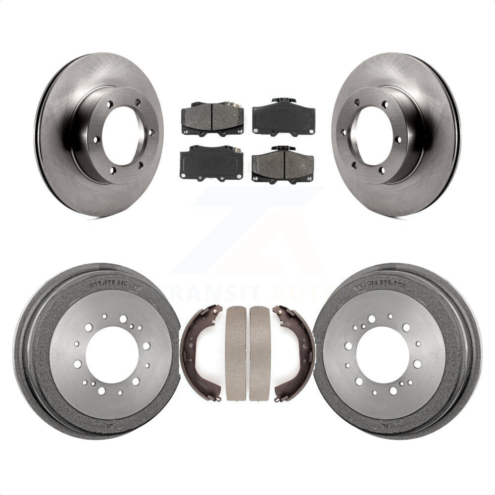 Front Rear Disc Brake Rotors Semi-Metallic Pads And Drum Kit For Toyota Pickup 4Runner K8S-103199 by Transit Auto