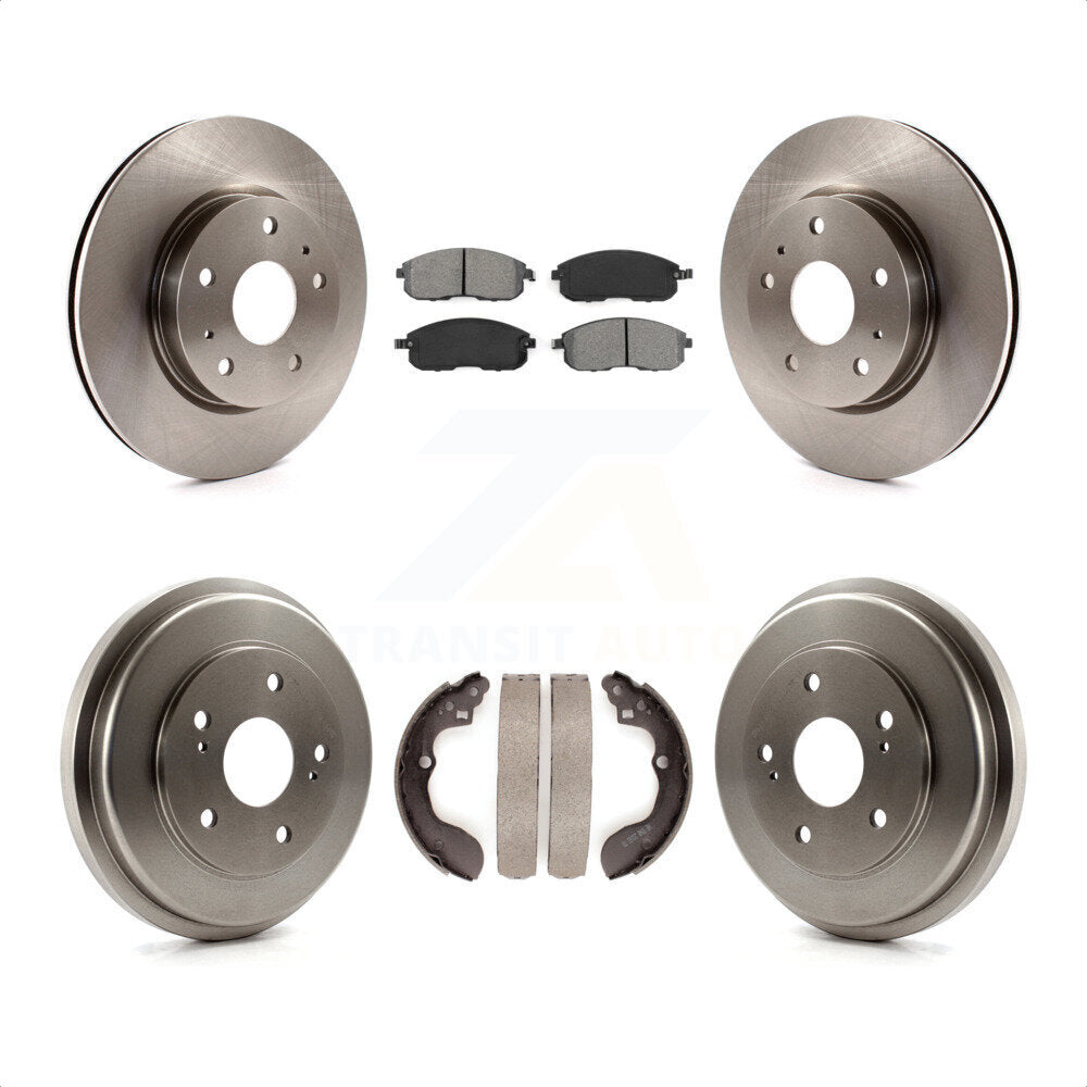 Front Rear Disc Brake Rotors Semi-Metallic Pads And Drum Kit For 2007-2012 Suzuki SX4 rear brakes K8S-103202 by Transit Auto