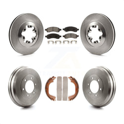 Front Rear Disc Brake Rotors Semi-Metallic Pads And Drum Kit For Chevrolet Colorado GMC Canyon K8S-103210