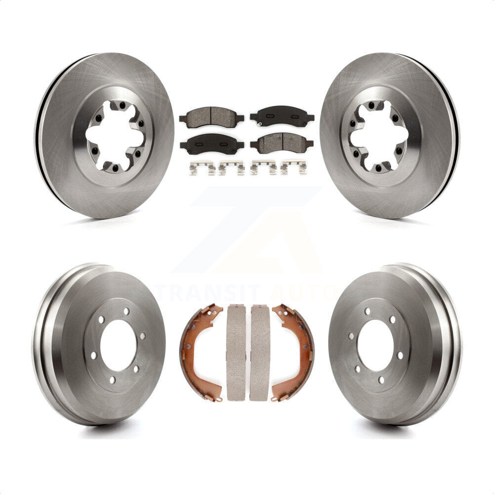 Front Rear Disc Brake Rotors Semi-Metallic Pads And Drum Kit For Chevrolet Colorado GMC Canyon K8S-103210 by Transit Auto