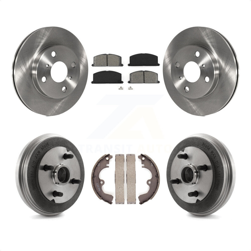 Front Rear Disc Brake Rotors Semi-Metallic Pads And Drum Kit For Toyota Tercel Paseo K8S-103211 by Transit Auto