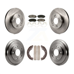 Front Rear Disc Brake Rotors Semi-Metallic Pads And Drum Kit For 2015 Honda Civic LX with Manual transmission K8S-103237