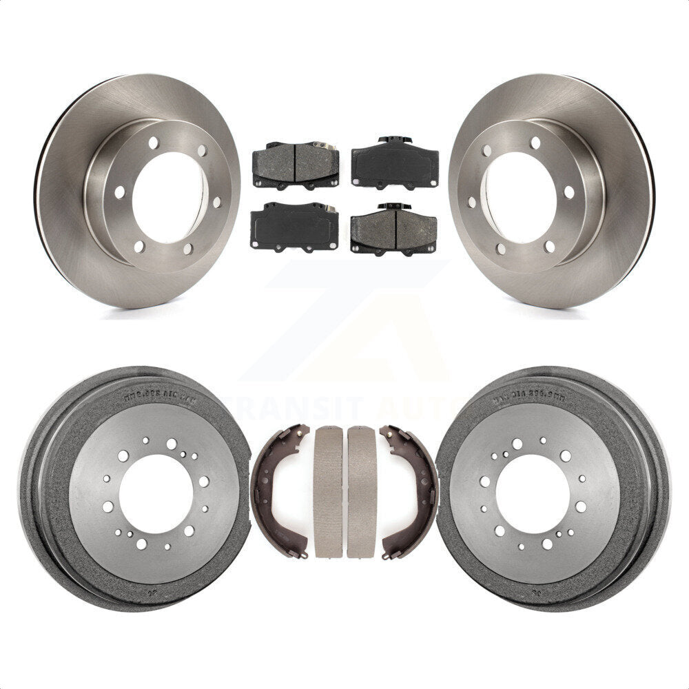 Front Rear Disc Brake Rotors Semi-Metallic Pads And Drum Kit For Toyota 4Runner Tacoma K8S-103255 by Transit Auto