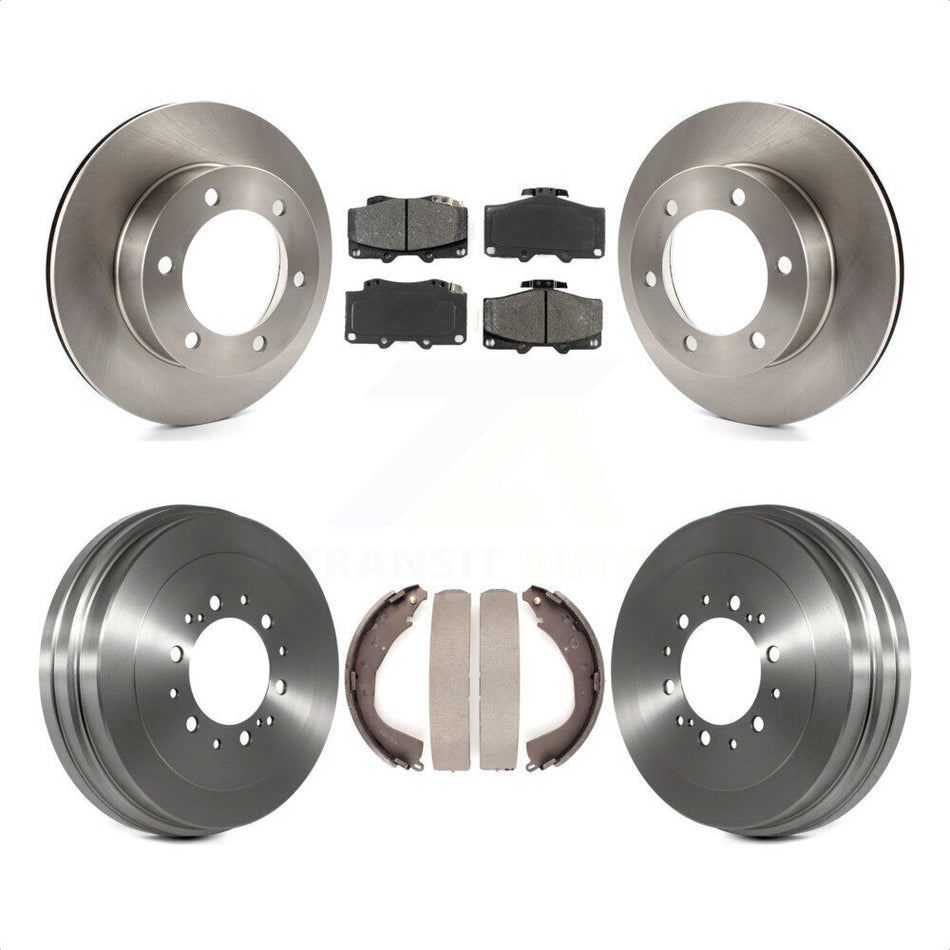 Front Rear Disc Brake Rotors Semi-Metallic Pads And Drum Kit For Toyota Tacoma 4Runner K8S-103258 by Transit Auto