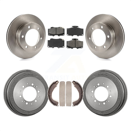 Front Rear Disc Brake Rotors Semi-Metallic Pads And Drum Kit For 2001 Toyota 4Runner With 15" Factory Wheels K8S-103261 by Transit Auto