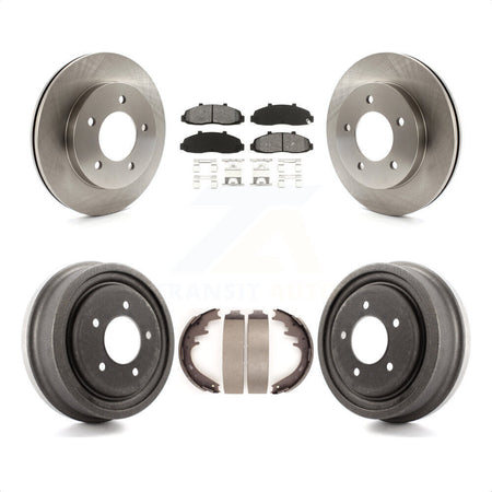 Front Rear Disc Brake Rotors Semi-Metallic Pads And Drum Kit For Ford F-150 4WD K8S-103263 by Transit Auto