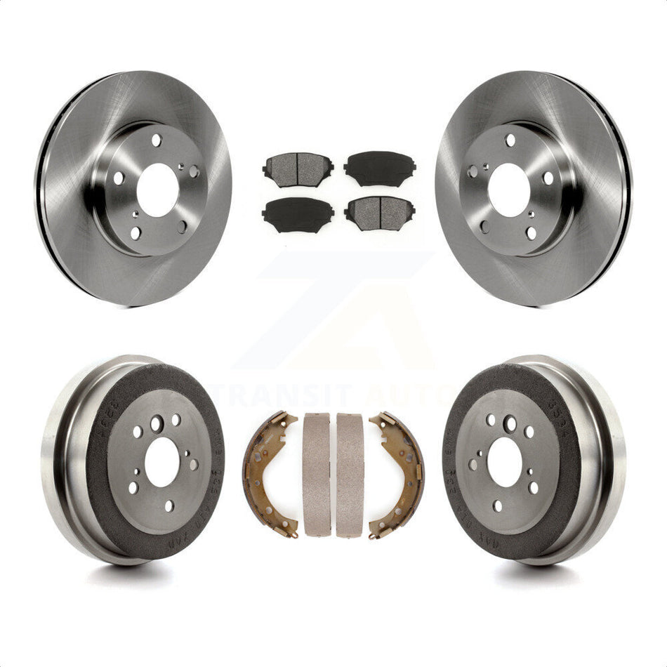 Front Rear Disc Brake Rotors Semi-Metallic Pads And Drum Kit For Toyota RAV4 K8S-103270 by Transit Auto