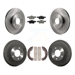 Front Rear Disc Brake Rotors Semi-Metallic Pads And Drum Kit For Ford Escape Mercury Mariner Mazda Tribute K8S-103303