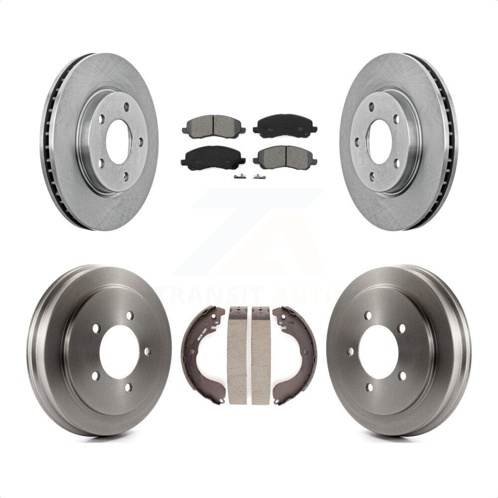 Front Rear Disc Brake Rotors Semi-Metallic Pads And Drum Kit For Dodge Caliber K8S-103311 by Transit Auto