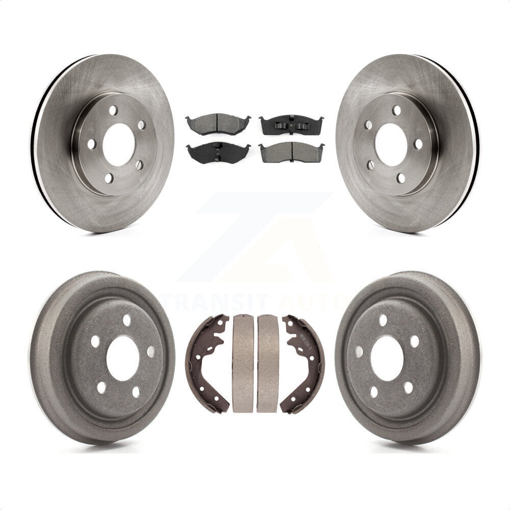 Front Rear Disc Brake Rotors Semi-Metallic Pads And Drum Kit For Neon Dodge Plymouth Chrysler SX 2.0 K8S-103322 by Transit Auto