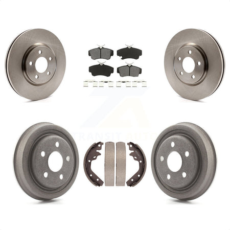 Front Rear Disc Brake Rotors Semi-Metallic Pads And Drum Kit For 2003 Dodge Neon SRT-4 K8S-103323 by Transit Auto