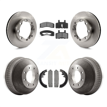 Front Rear Disc Brake Rotors Semi-Metallic Pads And Drum Kit For 1988-1989 K3500 Chevrolet GMC K8S-103346 by Transit Auto