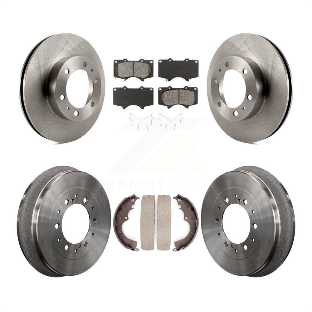 Front Rear Disc Brake Rotors Semi-Metallic Pads And Drum Kit For Toyota Tacoma K8S-103349 by Transit Auto