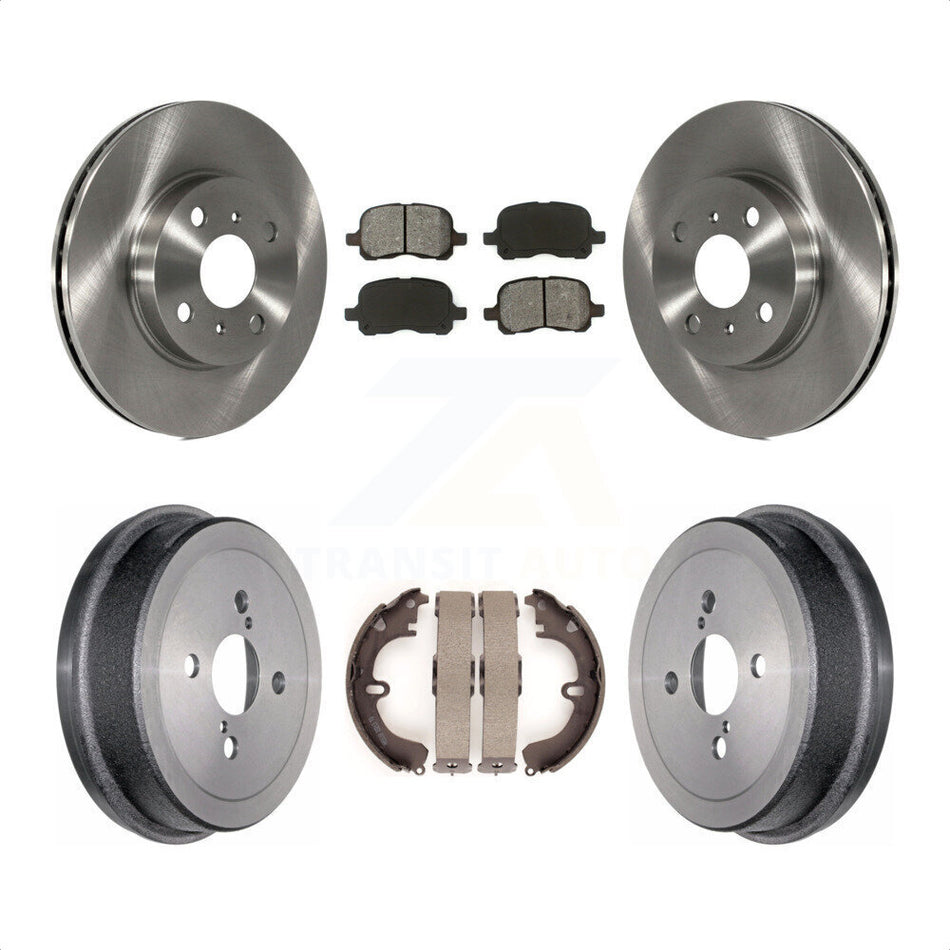 Front Rear Disc Brake Rotors Semi-Metallic Pads And Drum Kit For Toyota Corolla K8S-103362 by Transit Auto