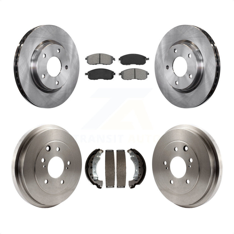 Front Rear Disc Brake Rotors Semi-Metallic Pads And Drum Kit For Nissan Sentra K8S-103365 by Transit Auto