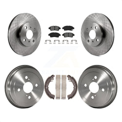 Front Rear Disc Brake Rotors Semi-Metallic Pads And Drum Kit For 2000 Toyota Echo From 08 00 K8S-103382