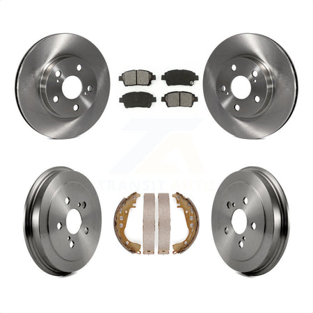 Front Rear Disc Brake Rotors Semi-Metallic Pads And Drum Kit For 2004-2008 Toyota Prius K8S-103424 by Transit Auto