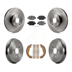 Front Rear Disc Brake Rotors Semi-Metallic Pads And Drum Kit For Toyota Celica K8S-103432