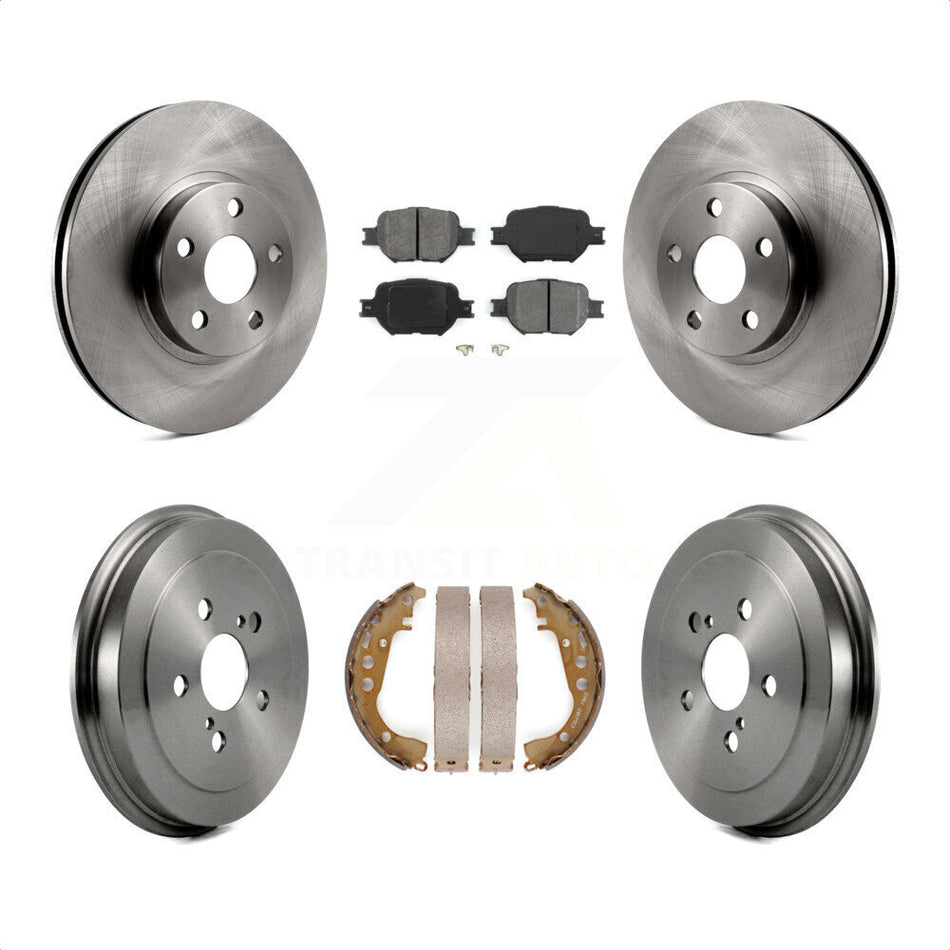 Front Rear Disc Brake Rotors Semi-Metallic Pads And Drum Kit For Toyota Celica K8S-103432 by Transit Auto