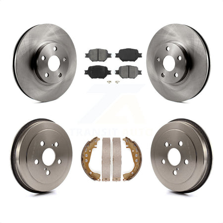 Front Rear Disc Brake Rotors Semi-Metallic Pads And Drum Kit For Toyota Celica K8S-103433 by Transit Auto