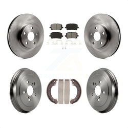 Front Rear Disc Brake Rotors Semi-Metallic Pads And Drum Kit For Toyota Corolla K8S-103438
