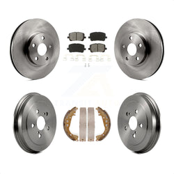 Front Rear Disc Brake Rotors Semi-Metallic Pads And Drum Kit For Toyota Corolla K8S-103439